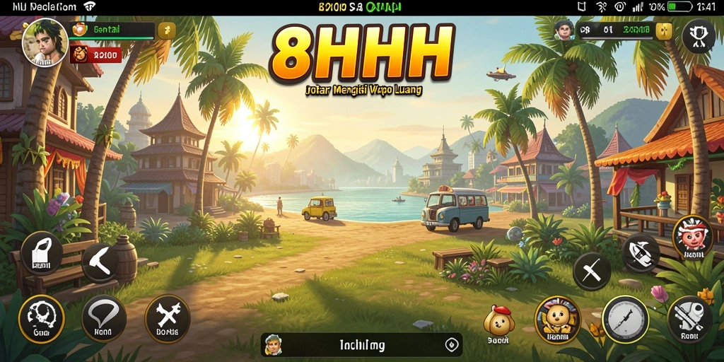 Screenshot gameplay 8HHH menampilkan aksi menyenangkan dan interaktif.