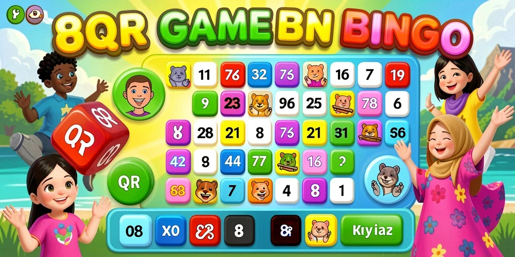 Screenshot utama 8QR menampilkan gameplay Bingo yang seru dan menarik.