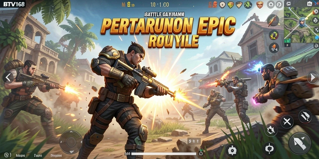 Gameplay BTV168 yang mendebarkan dengan aksi Battle Royale.