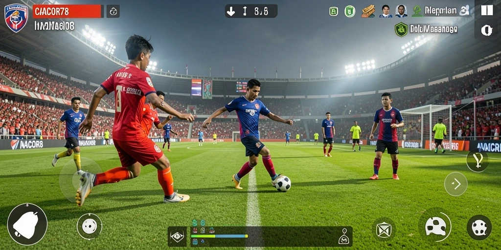 Tampilan gameplay sepak bola yang mengesankan di CACOR78.