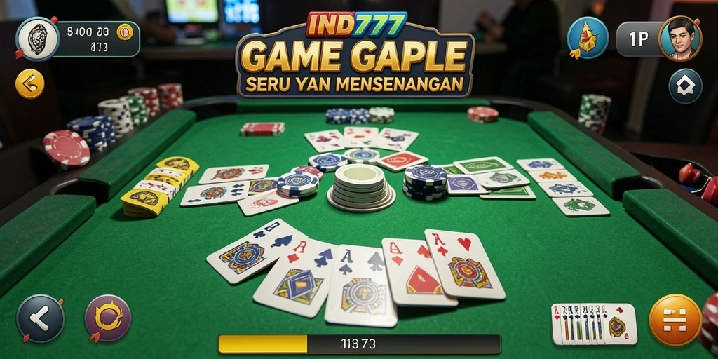Tampilan gameplay Gaple yang seru di IND777.