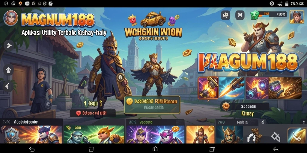 Tampilan aplikasi MAGNUM188 dengan fitur Utility yang bermanfaat.