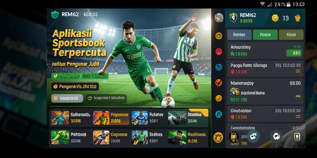 Tampilan gameplay REMI62 yang menampilkan taruhan olahraga langsung.