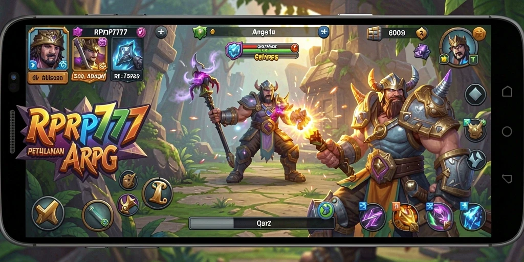 Screenshot gameplay RPRP777 menampilkan aksi seru dalam pertarungan ARPG.