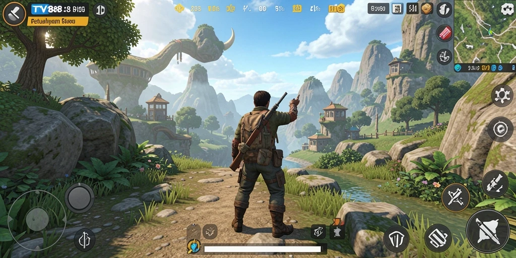 Gameplay seru di dunia terbuka TV888 yang menakjubkan.