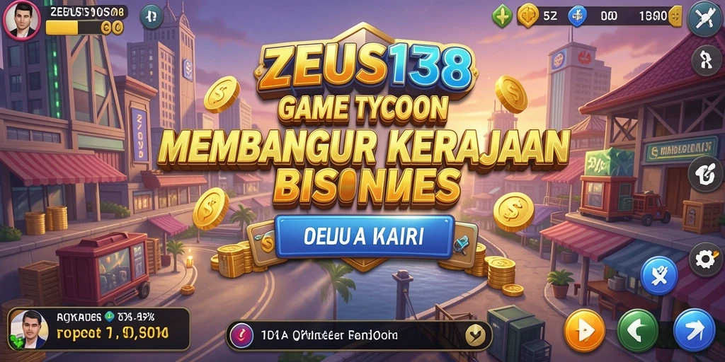 Screenshot utama ZEUS138 menampilkan gameplay Tycoon yang dinamis.