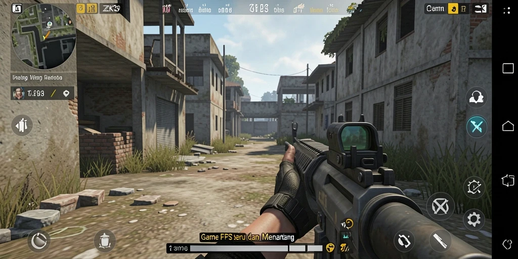 Screenshot battle seru dari ZK3 FPS yang mendebarkan.