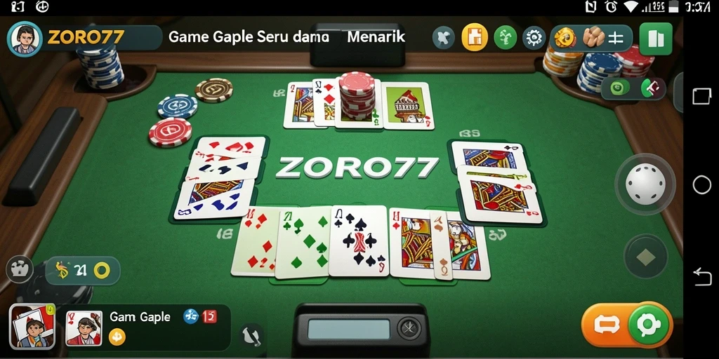 Tampilan gameplay Gaple yang menarik dan interaktif.